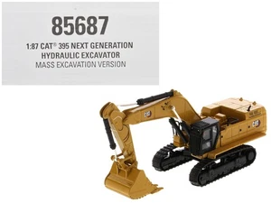 2023 CAT Caterpillar 395 Hydraulic Excavator Diecast Model 1/87 Scale Yellow - Picture 1 of 6