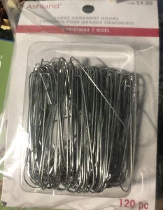 120 Large Silver Christmas Ornament Hooks By AshlandPack Of 2 - Picture 1 of 1