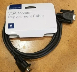 Insignia VGA Monitor Replacement Cable 6ft NS-PV06501-C Black New - Picture 1 of 3
