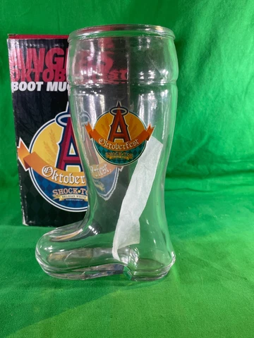 🔥Los Angeles Angels of Anaheim Boot Mug Oktoberfest SGA Belgian White Shock Top Cover