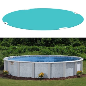 Round Above Ground Pool Covers Turquooise Winter Tarp Covers Home Swimming Pool - Picture 1 of 6