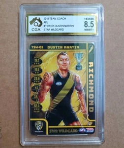 Dustin Martin Trophy Wildcard Teamcoach 2018 - #TSW-01 CGA 8.5 NM/MINT+ not PSA - Picture 1 of 2