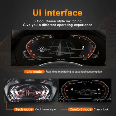  Cuadro de instrumentos digital LCD velocímetro para BMW Serie 5 E60 E61 2003-2009 Foto 1 de 4