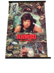 RAMBO II POSTER NEW 1985 RARE VINTAGE COLLECTIBLE OOP FIRST BLOOD PART II - Picture 1 of 13