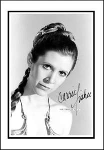 Carrie Fisher, Autographed, Pure Cotton Canvas Image. Limited Edition (CF-1) x - Picture 1 of 1