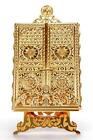 Islamic Metal Quran Box With Stand Kaaba Door Motif Islamic Decorations For Home
