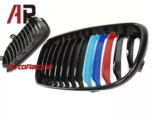 BMW /// M Tri Shiny Black Front Grille For 2008-2013 E82 E88 128i 135i - Foto 1 di 2