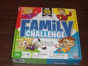 NIB Family Challenge Board Game 100 Mini Games Family Night By Spin Master - Picture 1 of 7