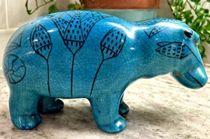 VTG Metropolitan Museum of Art MMA 8" Ceramic Rimini William the Hippo #d Signed - Picture 1 of 12