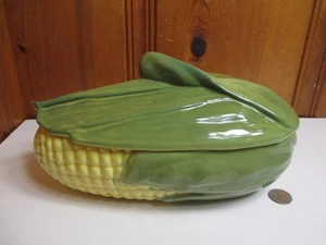 Shawnee Keramik gelb grün Maiskolben bedeckt Auflaufform 11" x 6" USA - Bild 1 von 10