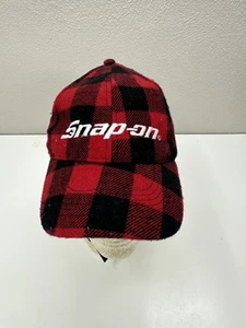 Wild Impact Trapper Hat Red Buffalo Plaid Snap On Tools Fur Lined Cap - Picture 1 of 9