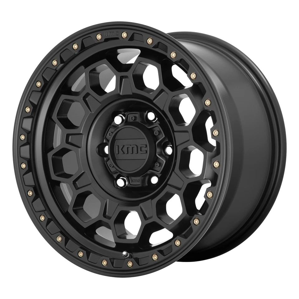 Llanta negra satinada KMC KM545 Trek 17x8 5x4,25 17" 38 mm para Dodge Ford Foto 1 de 4
