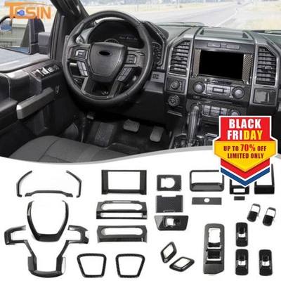 Full Set Interior Decoration Trim Cover Kits For Ford F150 F250 F350 2015-2020 — 第 1/4 张图片