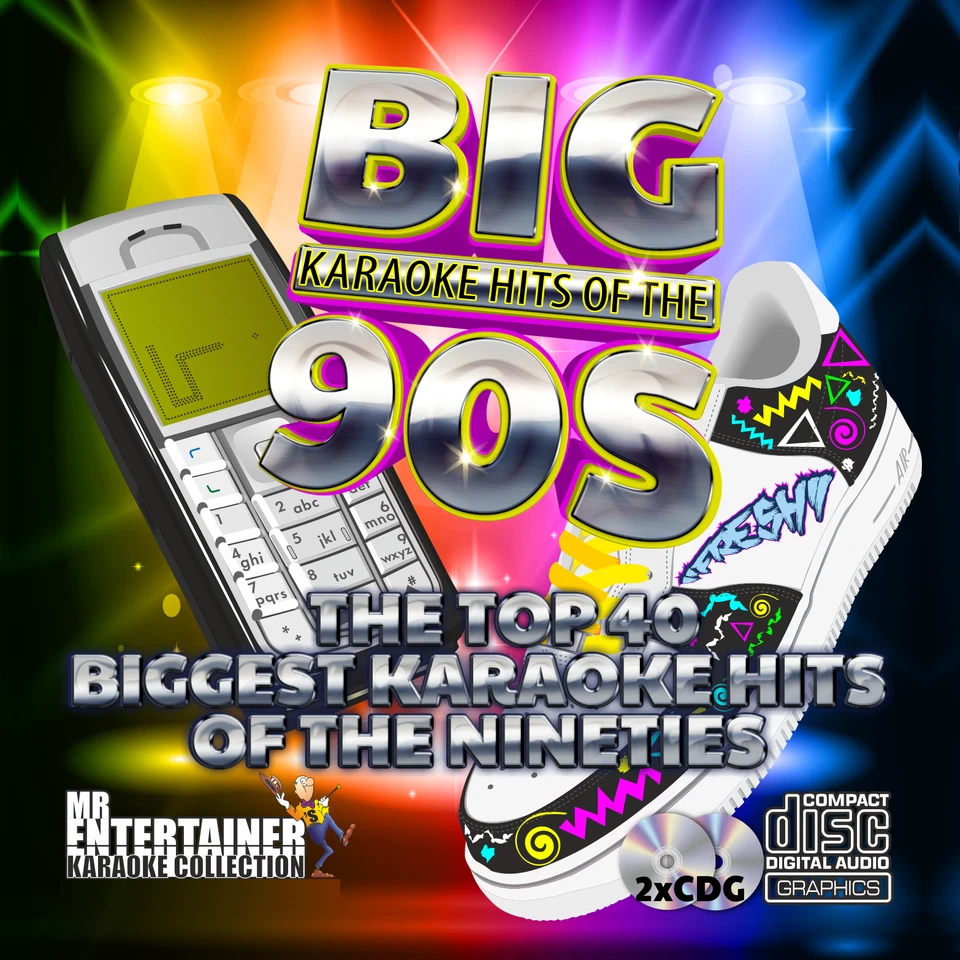 90's Karaoke. Mr Entertainer Big Hits Double CD+G/CDG Disc Set. Nineties - Image 1 of 3
