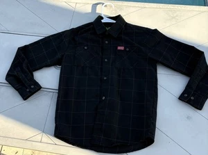 Dixxon Flannel Black Plaid DFC Youth Division Outdoor Western Flannel- Medium - Picture 1 of 6