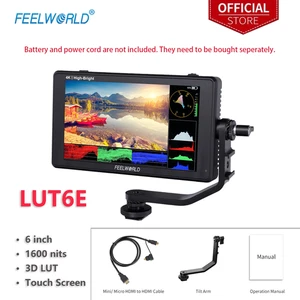 FEELWORLD LUT6E 6 inch DSLR Camera Field Monitor HD 1600nits Bright Touch 3D LUT - Picture 1 of 12