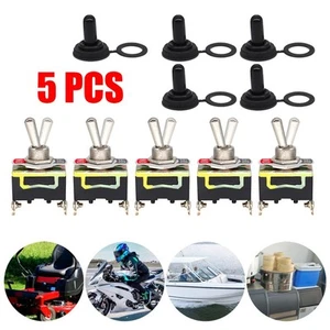 Waterproof 12V Toggle Switch 5pcs/set for Car Truck Marine Boat Control - Picture 1 of 12