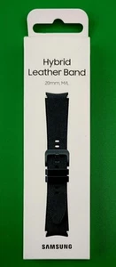 Samsung Hybrid Leather Band for Galaxy Watch4 & Later (20mm) M/L - Black- NIP - Photo 1 sur 6
