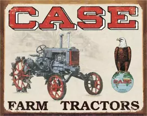 Case Farm Tractor Vintage Look Tin Metal Sign NEW Farming Red CC High Clearance - Picture 1 of 7