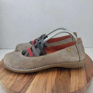Scarpe basse Jungla donna taglia EU41 US10 pelle marrone Spagna MJ slip on - Foto 1 di 9