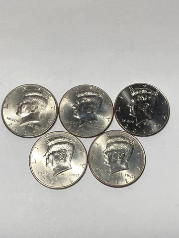 Lot of 5 NIFC Kennedy Halves, 2007 P, 2009 P, 2011 P, two 2012 P Cover