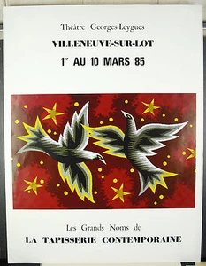 The Contemporary Tapestry 1985 Villeuneuve sur Lot Exhibition Poster - Picture 1 of 1