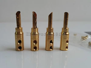 4x CMC 0668-CUR-G Pure Copper Gold Plated Speaker Wire Cable Banana Plug - Bild 1 von 6