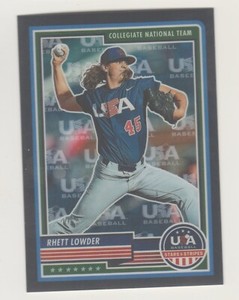 2023 USA Stars & Stripes COLLEGIATE TEAM LOGO #74 RHETT LOWDER RC Rookie 41/50