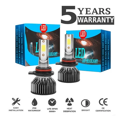 For Chevrolet Express 2500 2019 2020 9006 LED Headlight Kit Super Bright Blubs — 第 1/4 张图片