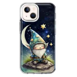 For Apple iPhone 13 Shockproof Case Stars Moon Night Space Gnome