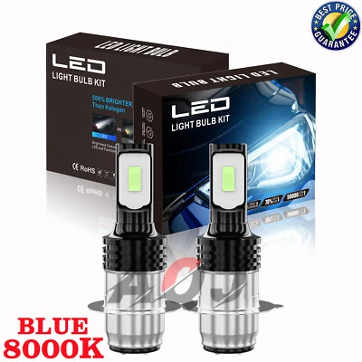 For Honda Foreman 400 450 8000k LED Headlights Bulbs Super blue TRX 400FW 450ES Foto 1 de 4