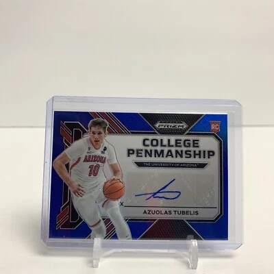 2023-24 Panini Prizm Draft - College Penmanship BLUE AUTO Azuolas Tubelis 17/125 - Image 1 of 2