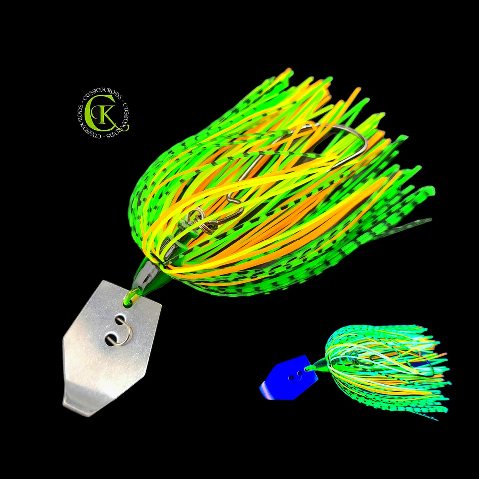 Chatterbait 12,5g UV Spinnbait JigBait Kunstköder Fransenköder Vibe Blade Pike - Bild 1 von 1