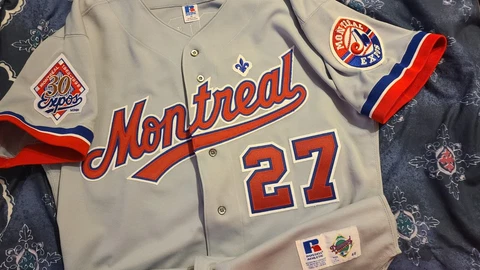 Vladimir Guerrero 1998 Montreal Expos Authentic Russell Athletic Jersey Size 48 Cover