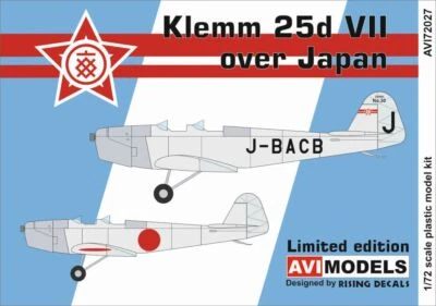AVI Models AVI72027 1:72 Klemm Kl-25d VII 'Over Japan' - Image 1 of 4