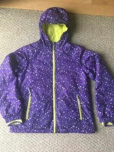 LANDS END girls size 14 (L) jacket puple with stars zipper - Picture 1 of 5
