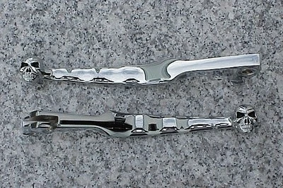 Yamaha V-Star VStar Virago XV 250 535 700 750 920 1000 1100 PALANCAS CALAVERA CROMADAS Foto 1 de 2