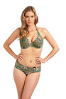 SALE NEW Freya Woodstock Underwired Halter Neck Bikini Top ONLY Green RRP £35 **