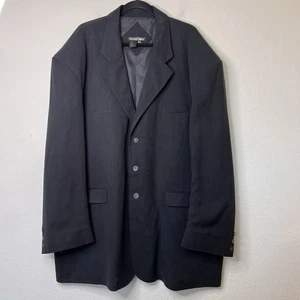 Winter Silks Blazer 100% Silk Jacket XXL Black Three Button Men’s Lined EUC - Picture 1 of 8