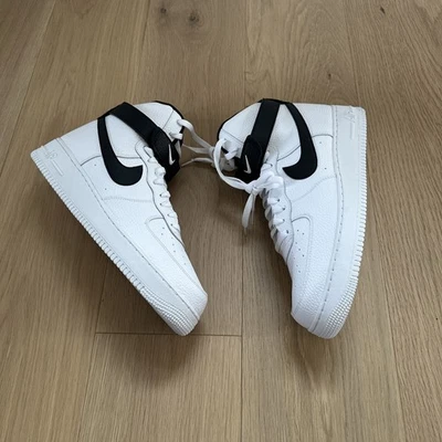 Nike Air Force 1 High '07 AF1 Bianco Nero Scarpe Uomo Taglia 12.5 (CT2303-100) - Immagine 1 di 4