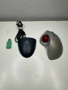 Logitech T-RA18 TrackMan (804359) Wireless Trackball Mouse and Receiver TESTED - Zdjęcie 1 z 9