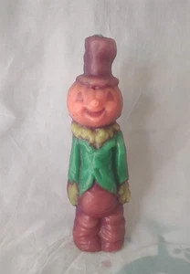 Vintage HALLOWEEN CANDLE~ GURLEY ~ SUNI ~PUMPKIN HEAD, GREEN COAT ~ MINT ~ 8” - Picture 1 of 1