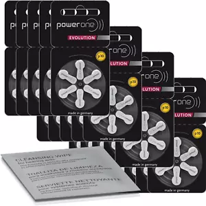 120 Power One Evolution Hörgerätebatterien m. Reinigungstuch P10 20x 6er Pack - Bild 1 von 3
