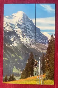 JOHN'S DEALS - SCHWEIZ - VINTAGE GRINDELWALD CABLE SESSELLIFT POSTKARTE - Bild 1 von 2