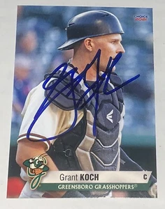 Grant Koch SIGNED 2021 Greensboro Grasshoppers RC Card Auto Pittsburgh Pirates - Bild 1 von 2