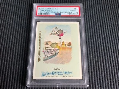 2015/2010 Topps Allen Ginter #54 Tony Hawk *10ª recompra PSA 10 gema como nueva* Foto 1 de 2