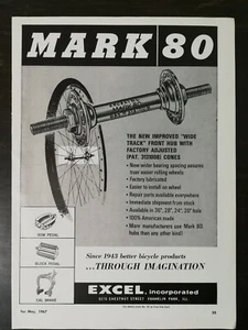 De colección 1967 Mark 80 cubo frontal de pista ancha excelente página completa anuncio original - Imagen 1 de 1