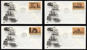 USA, SCOTT # 1440-1443, SET OF 4 ARTCRAFT FDC COVERS 1971 HISTORIC PRESERVATION - Picture 1 of 5