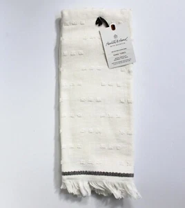 Hearth & Hand Magnolia Fouta Texture Dots Hand Towels Cream & Gray Set of 3 NWT - Picture 1 of 7