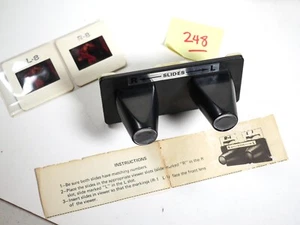 3D viewer for 2x2x2 twin 35mm stereo slides + Nude stereo pair + instr - UNUSUAL - Picture 1 of 10